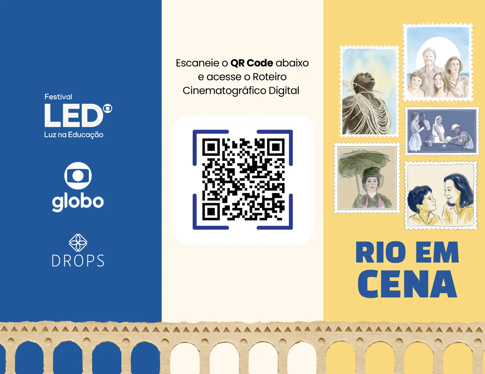 Material do Rio em Cena com QR code
